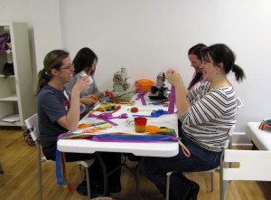 Happy Friends Sewing Streamers at Cloud 9 W. web
