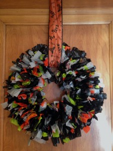 Halloween Wreath Made From Plastic Bags at C9W web