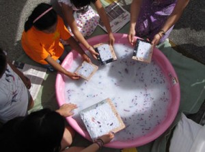 Outdoor Paper Making with C9W