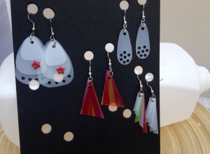 Earrings Made from Milk Jugs at C9W web