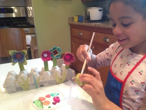 Creating an Egg Carton Flower Box