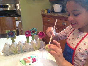 Creating an Egg Carton Flower Box